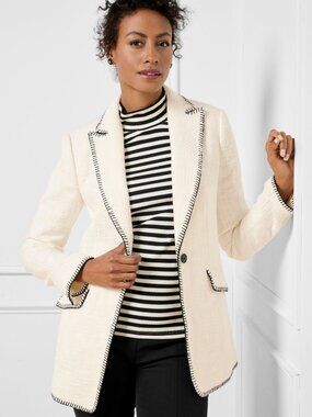 Contrast Stitch Classic Blazer Size 16WP